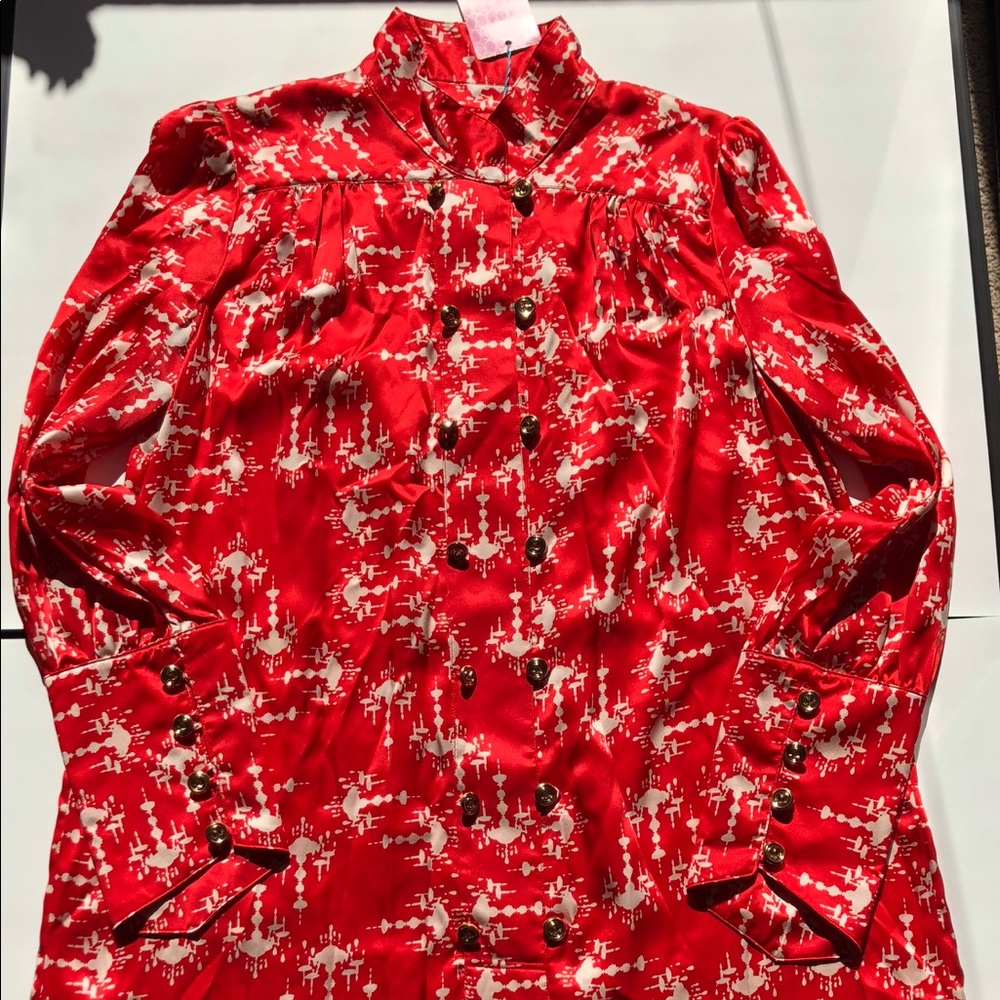 Brand NEW 100% silk Lissa Mar Worth It Dress Large